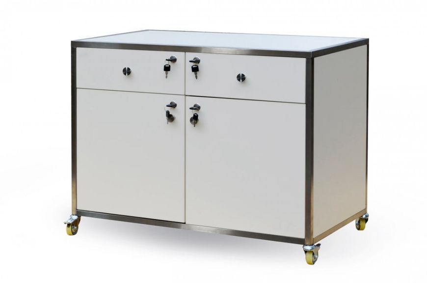 Тумба медицинская мобильная C.box CMM-2DD-1-NATA ALU BM0136 фото