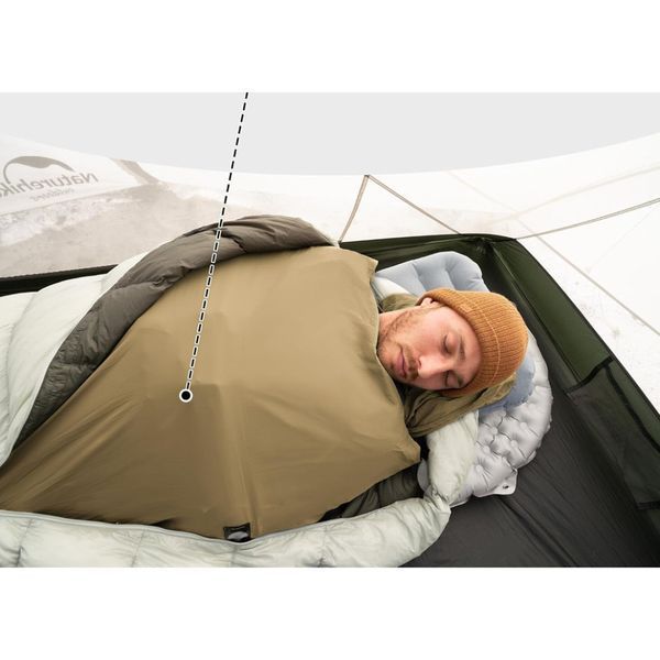 Подкладка для спального мешка Naturehike CNH22SD016, нейлон, коричневая 6975641883647 фото