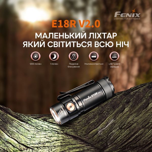 Фонарь ручной Fenix ​​E18R V2.0 E18RV20 фото