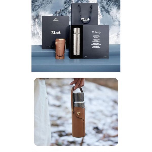 Термос титановый с чехлом Naturehike CNK230CF012 600 ml 6976507661225 фото