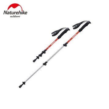 Трекінгова палиця 3-сек. Naturehike 6061 AL NH17D001-Z, 50-100 см, алюміній, червона 6975641885542 фото
