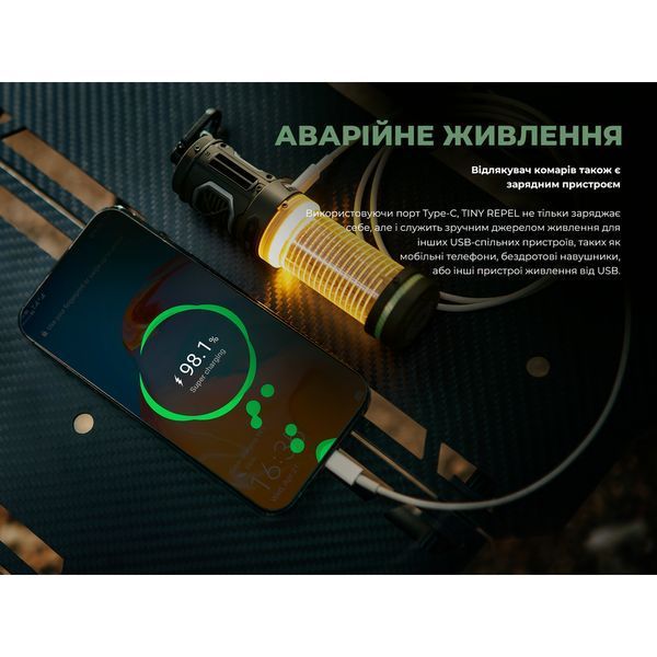 Фумігатор-ліхтар кемпінговий Flextail Tiny Repel S, зелений TRS4800-GN-i фото