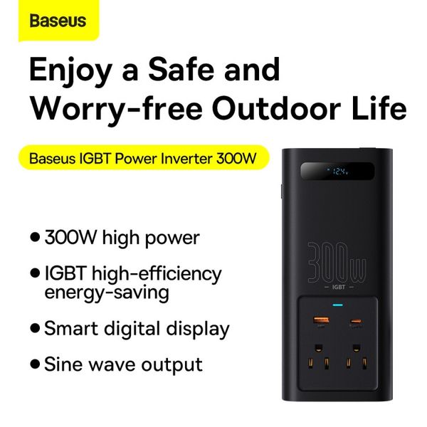 110v!!! Инвертор Baseus Super IGBT Power Inverter 300W 110V (CGNB010101) CGNB010101 фото