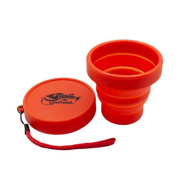 Стакан складной TRAMP силиконовый с крышкой 180мл UTRC-083, Оранжевый UTRC-083-orange фото