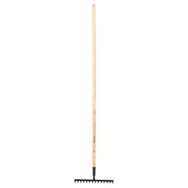 Грабли Fiskars Solid с деревянной ручкой 14 зубцов (1011598) 1011598 фото