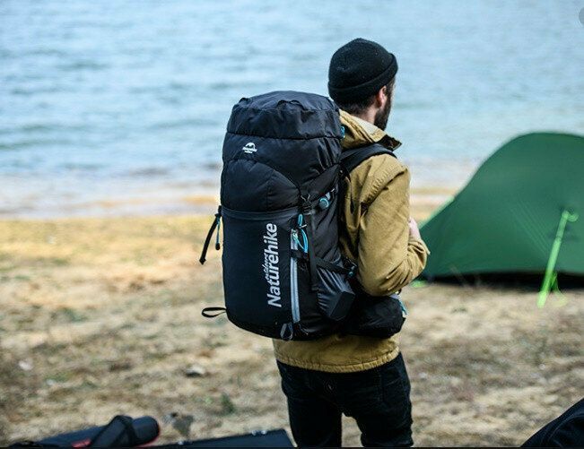 Рюкзак туристичний Naturehike NH18Y045-Q, 45 л, чорний 6927595730669 фото