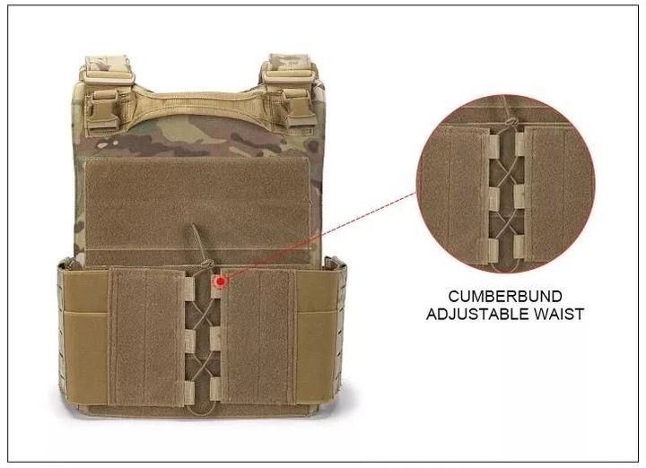 Плитоноска Plate Carrier GAF 901-34 FG IRR 5 c пропиткой IRR c системой Molle + Демпфер EVO 901-34FG-IRR фото