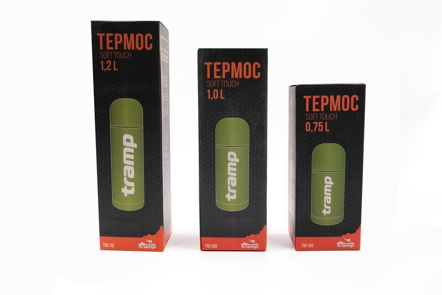Термос TRAMP Soft Touch 0,75 л, Жовтий TRC-108-yellow фото