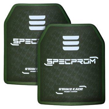 Набір керамічних бронепліт SPECPROM 6-го класу. Вага 3,2 кг. Розмір 26 на 33 см. Олива. 2 шт. (00000002730) 4292 фото