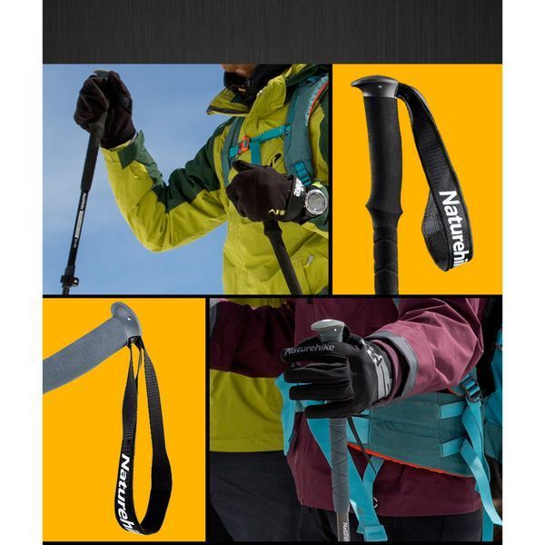 Трекінгова палиця Naturehike NH17D017-D, 56-120 см, сіра 6927595799673 фото