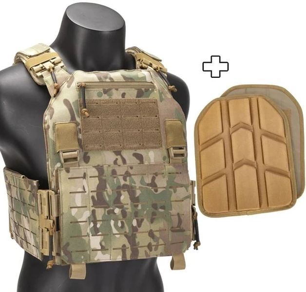 Плитоноска Plate Carrier Multicam GAF 901-34 c системой Molle + Демпфер EVO 901-34CP фото