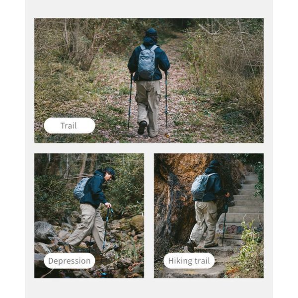 Трекінгова палиця Naturehike CNK2550DS012, 61-125 см, синя 6977465869241 фото