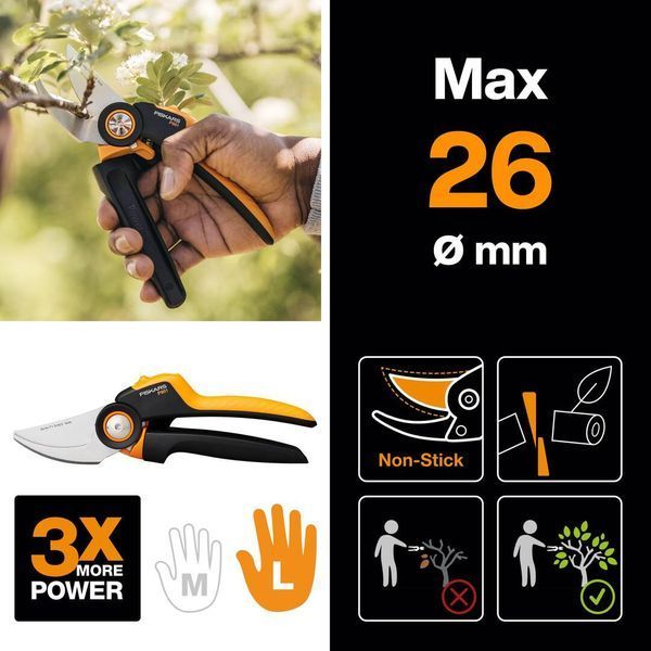 Площинний секатор Fiskars X-series &trade; P961 L (1057175) 1057175 фото