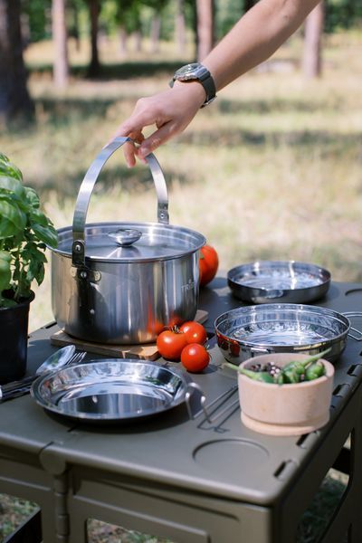 Котелок Tribe Family Pot 3,5 л стальной T-FH-0005-metal T-FH-0005-metal фото