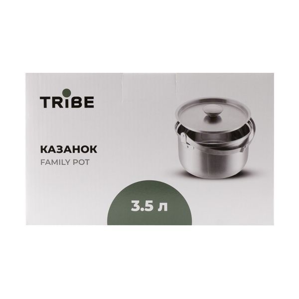 Котелок Tribe Family Pot 3,5 л стальной T-FH-0005-metal T-FH-0005-metal фото