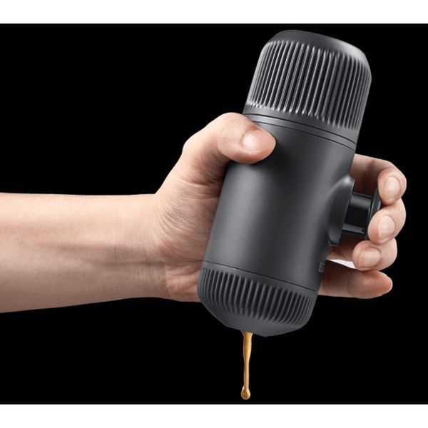 Портативна еспресо-кавоварка Wacaco Nanopresso сіра з чохлом, механічна, для меленої кави WNANOGRcase фото