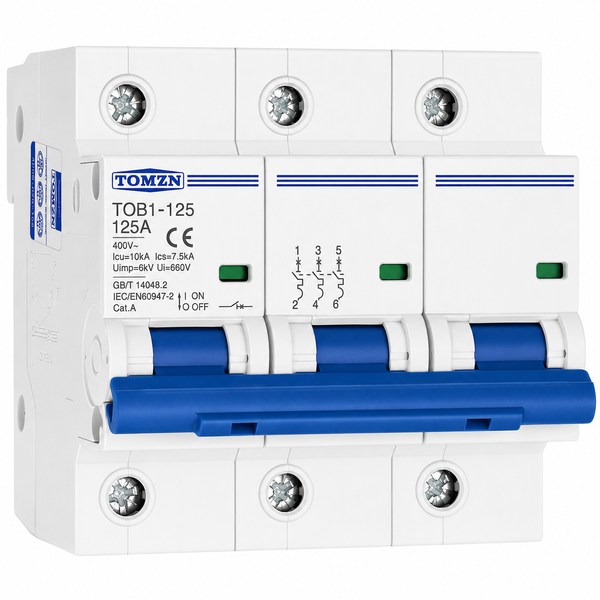 Автоматичний вимикач AC TOMZN TOB1-125 125A 400V  авт.47 фото