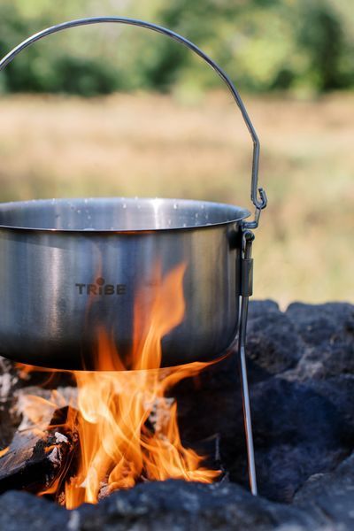 Котелок Tribe Fire Pot 5,4 л стальной T-FH-0006-metal T-FH-0006-metal фото