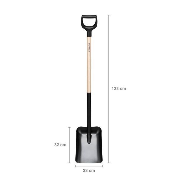Лопата совкова з дерев'яною ручкою Fiskars Solid&trade; (1066723) 1066723 фото