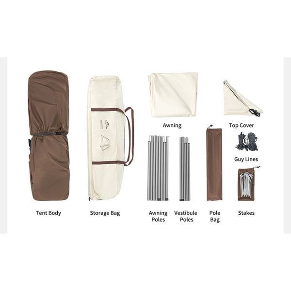 Палатка трехместная автоматическая с тентом Naturehike Ango CNK2550WS010, S, серая 6927595785782 фото