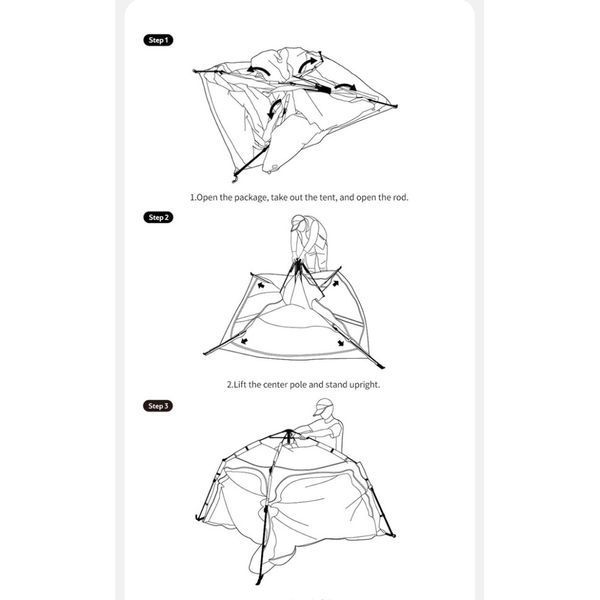 Палатка трехместная автоматическая с тентом Naturehike Ango CNK2550WS010, S, серая 6927595785782 фото