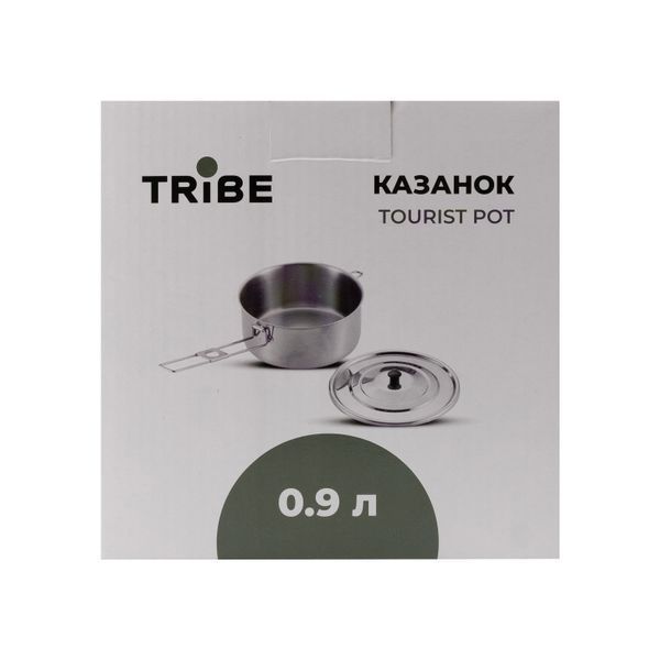 Котелок Tribe Tourist Pot 0,9 л стальной T-FH-0007-metal T-FH-0007-metal фото