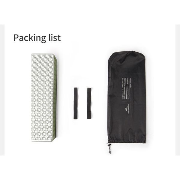 Килимок туристичний складаний одномісний IXPE Naturehike CNK2450WS044 з алюмінієвою плівкою, 195x60x1.8 см, синій 6927595788608 фото