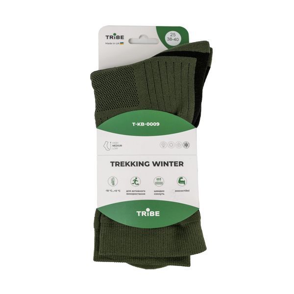 Носки Tribe Trekking Winter T-KB-0009-olive, 38-40 T-KB-0009-olive-38-40 фото