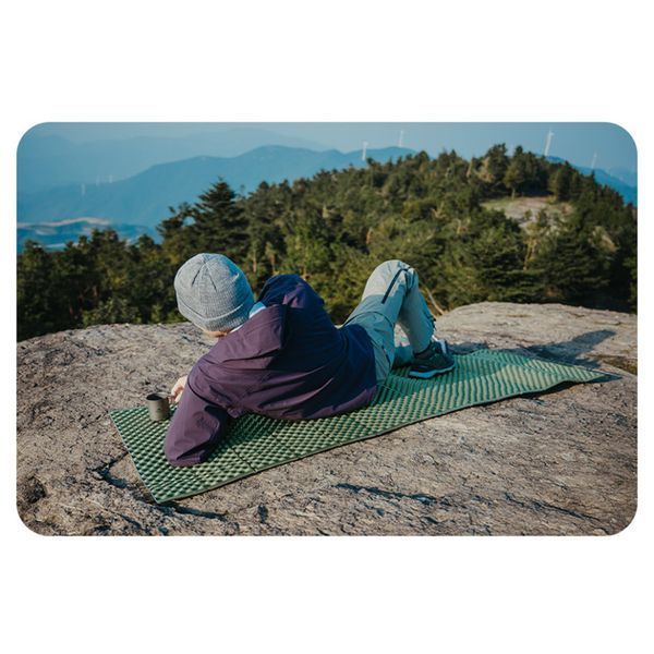 Килимок туристичний складаний одномісний IXPE Naturehike CNK2450WS044 з алюмінієвою плівкою, 195x60x1.8 см, синій 6927595788608 фото