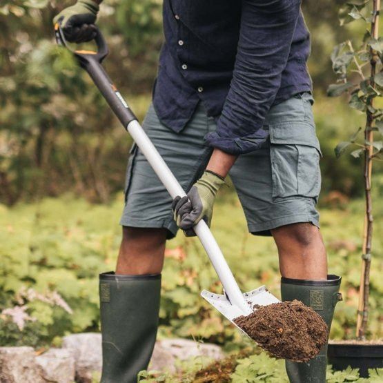 Телескопічна лопата з заокругленим лезом Fiskars Xact (1066732) 1066732 фото