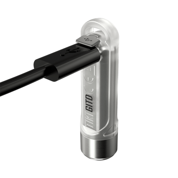 Потужний міні-наключник Nitecore TIKI GITD, люмінесцентний з ультрафіолетом (USB-C) 6-1385_GITD_C фото