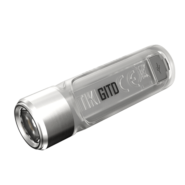 Потужний міні-наключник Nitecore TIKI GITD, люмінесцентний з ультрафіолетом (USB-C) 6-1385_GITD_C фото
