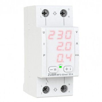 Реле напруги AC ZUBR MF2-32 red 1Р 32A 220V ZUBR MF2-32 red фото