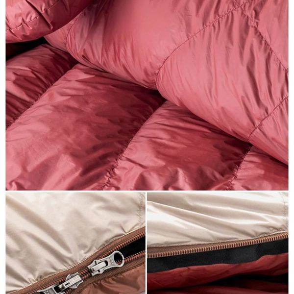 Спальник с натуральным пухом Naturehike Snowbird NH20YD001, р-р L, коричневый 380 г 6927595761281 фото