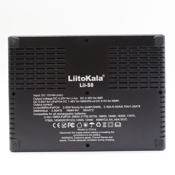 Зарядний пристрій LiitoKala Lii-S8 на 8 каналів для акумуляторів + автомобільний кабель Lii-S8 EU+Carcable фото