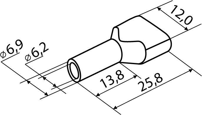 Наконечники трубчатые ТЕ 10,0-14 коричневі (100 шт) A0060120012 фото