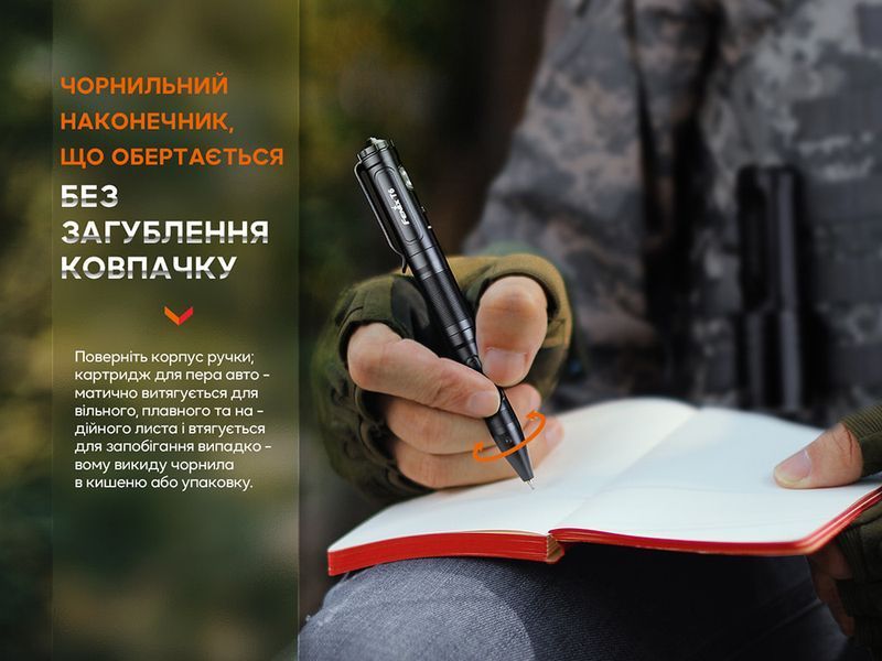 Fenix ​​T6 тактическая ручка с фонариком черная T6-Black фото