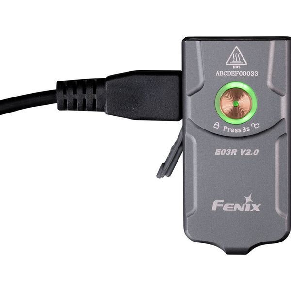 Фонарь наключительный Fenix ​​E03R V2.0, серый E03RV20GR фото