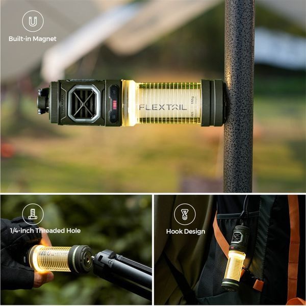 Фумігатор-ліхтар кемпінговий Flextail Tiny Repel S, бежевий TRS4800 фото