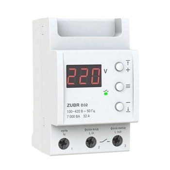 Реле напруги AC ZUBR D32 red 1Р 32A 220V ZUBR D32 фото