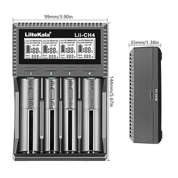 Універсальний зарядний пристрій LiitoKala Lii-CH4 5V 2A на 4 канали Lii-CH4 фото