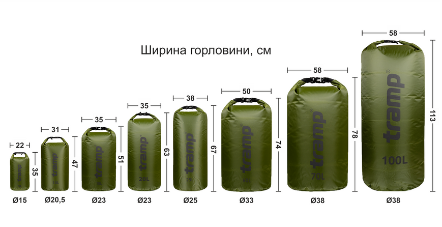 Гермомешок Tramp PVC Diamond Rip-Stop 5 UTRA-110 Оливковый UTRA-110-olive фото