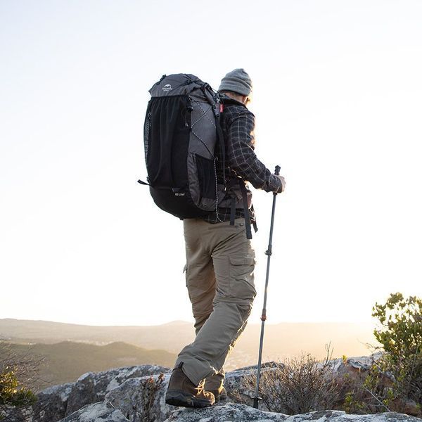 Рюкзак туристический Naturehike Rock NH19BP095, 60+5 л, графит в клетку 6927595761649 фото