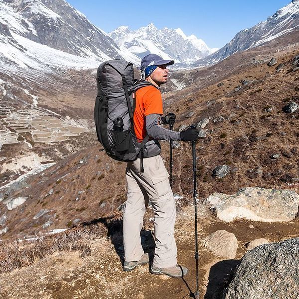 Рюкзак туристический Naturehike Rock NH19BP095, 60+5 л, графит в клетку 6927595761649 фото