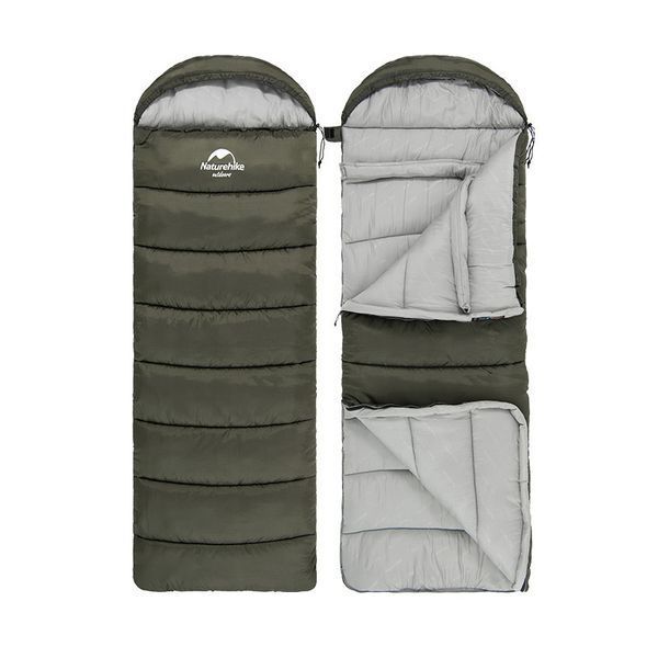 Спальник з капюшоном Naturehike U250S NH20MSD07, (0&deg;C), правий, темно-зелений 6927595764305-R фото
